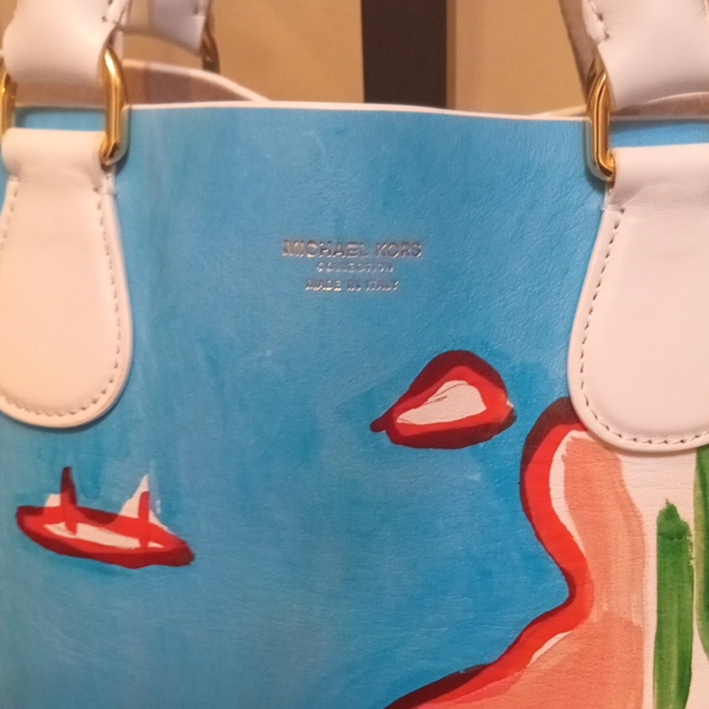 Michael Kors Artistic Blue and White Tote
